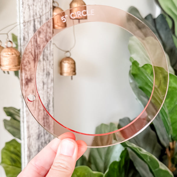 Circle - Rose Gold -  Acrylic Template - Set of 5