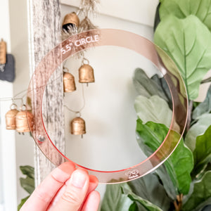 Circle HALVES  - Rose Gold -  Acrylic Template - Set of 5