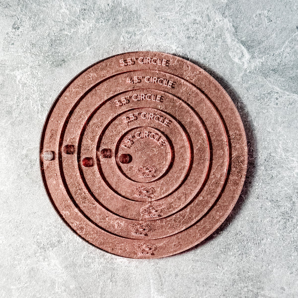 Circle HALVES  - Rose Gold -  Acrylic Template - Set of 5