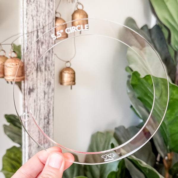 Circle HALVES - Clear -  Acrylic Template - Set of 5
