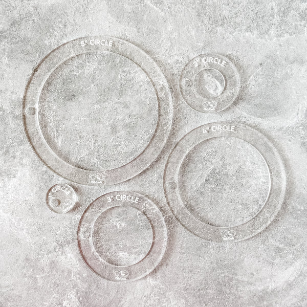 Circle - Clear -  Acrylic Template - Set of 5