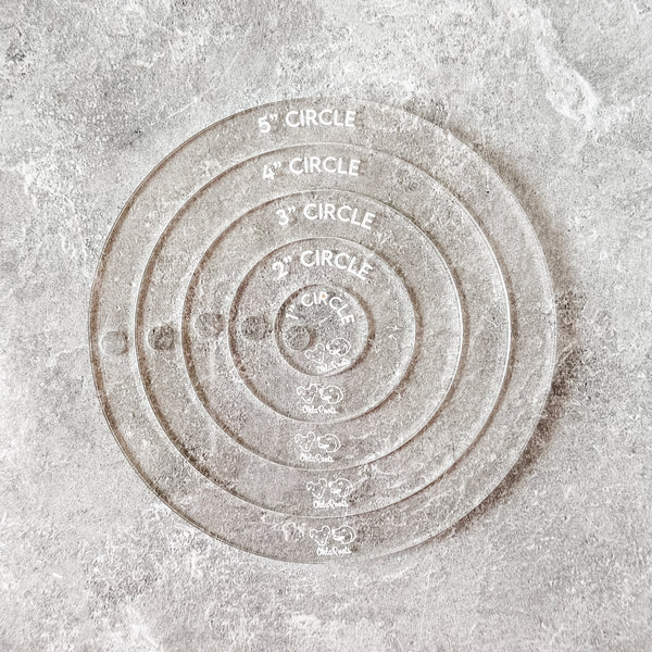 Circle - Clear -  Acrylic Template - Set of 5