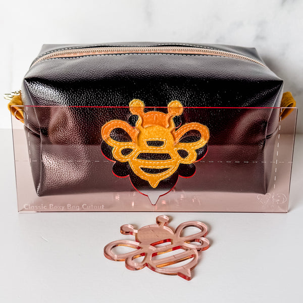 Solo Bee for Classic Boxy Bag - CutOuts - ROSE GOLD - An Applique Template