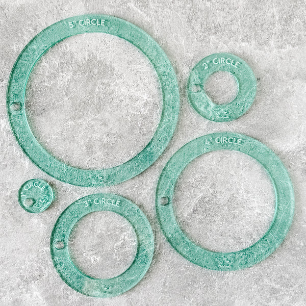 Circle - Light Green -  Acrylic Template - Set of 5