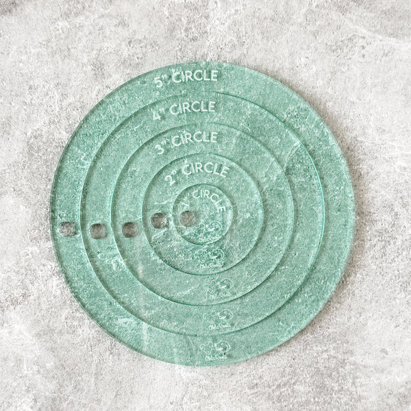 Circle - Light Green -  Acrylic Template - Set of 5