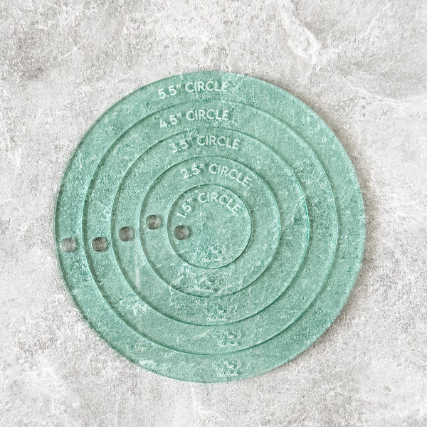 Circle HALVES - Light Green -  Acrylic Template - Set of 5