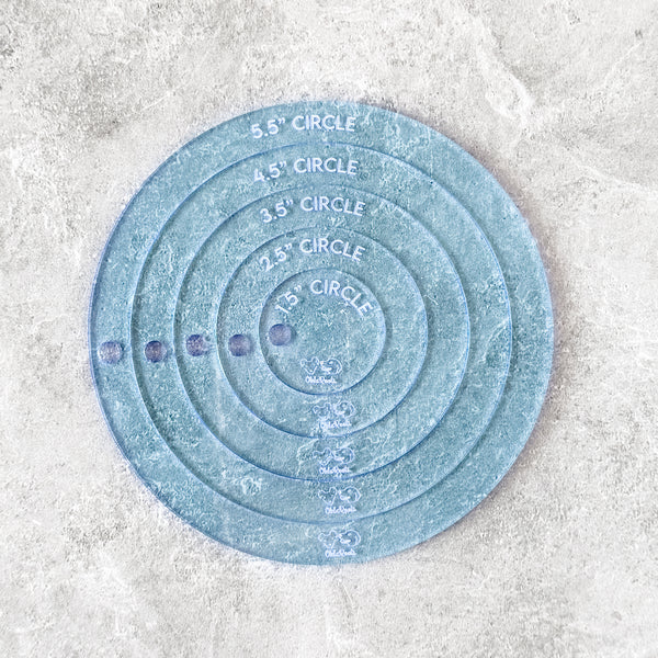 Circle HALVES - Ocean -  Acrylic Template - Set of 5