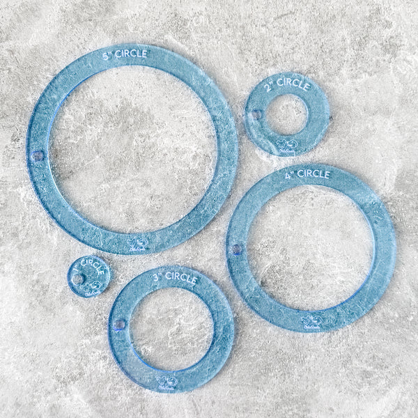 Circle - Ocean -  Acrylic Template - Set of 5