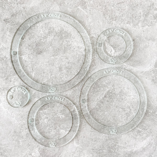 Circle HALVES - Soda -  Acrylic Template - Set of 5