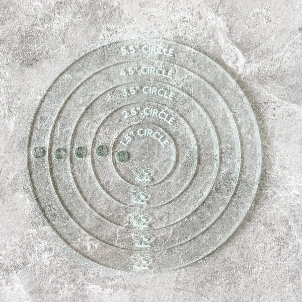 Circle HALVES - Soda -  Acrylic Template - Set of 5