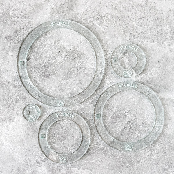 Circle - Soda -  Acrylic Template - Set of 5