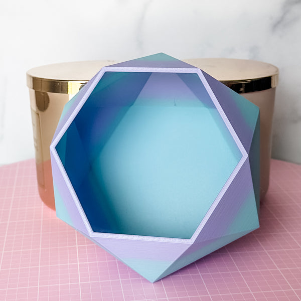 Large Jewel Craft Bowl - Blues and Purples
