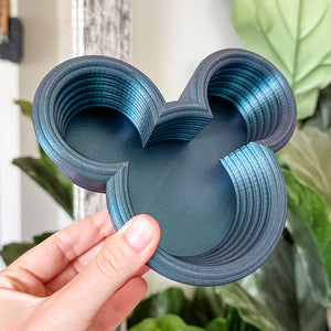 Tiered Large Mouse Shaped Craft Bowl - Dark Magic (Black/Teal/Purple)