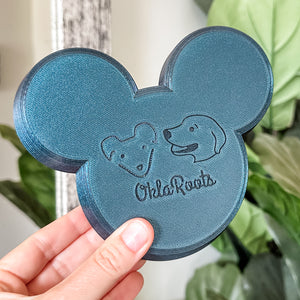 Tiered Large Mouse Shaped Craft Bowl - Dark Magic (Black/Teal/Purple)