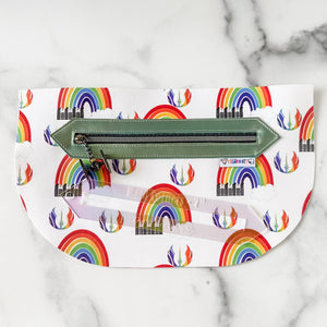 Hard Corners Zipper Accent Template - Holographic - 3 Sizes Available