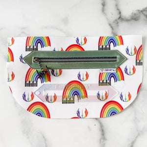 Hard Corners Zipper Accent Template - Holographic - 3 Sizes Available