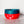 Large Spiked Craft Bowl -  Classic Red  With Mermaid BlueTop - Designed by Newt!