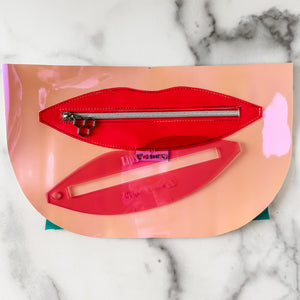 Lips Zipper Accent Template - Pink - 3 Sizes Available