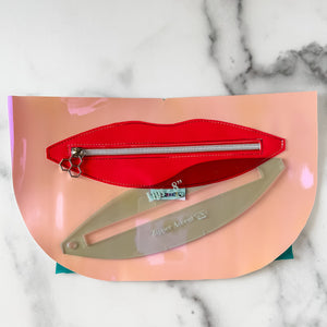 Lips Zipper Accent Template - Light Green - 3 Sizes Available