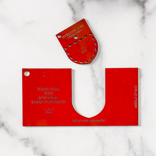 Totes Cute Tote Handle Guide -  Set of 2 - Sunset SOLID (Not Transparent) -  Acrylic Template