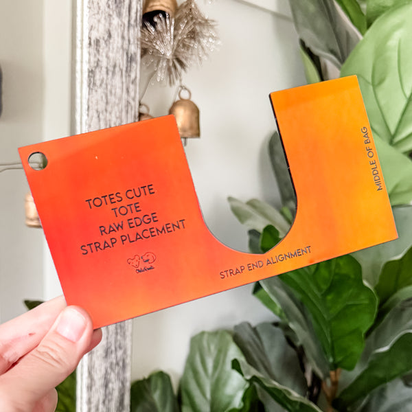 Totes Cute Tote Handle Guide -  Set of 2 - Sunset SOLID (Not Transparent) -  Acrylic Template