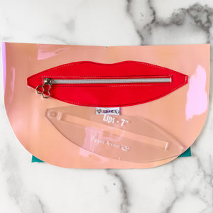 Lips Zipper Accent Template - Soda - 3 Sizes Available