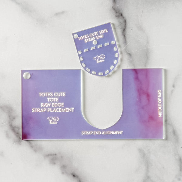Totes Cute Tote Handle Guide -  Set of 2 - Frosted Holographic -  Acrylic Template