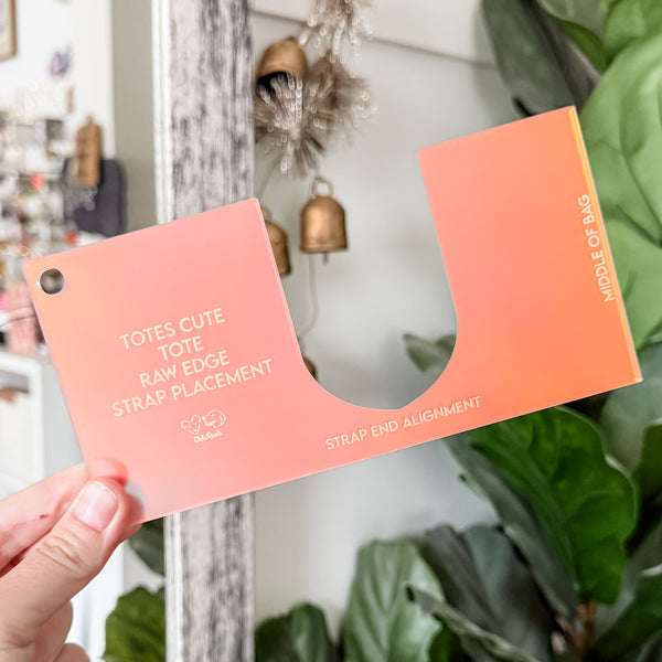 Totes Cute Tote Handle Guide -  Set of 2 - Frosted Holographic -  Acrylic Template