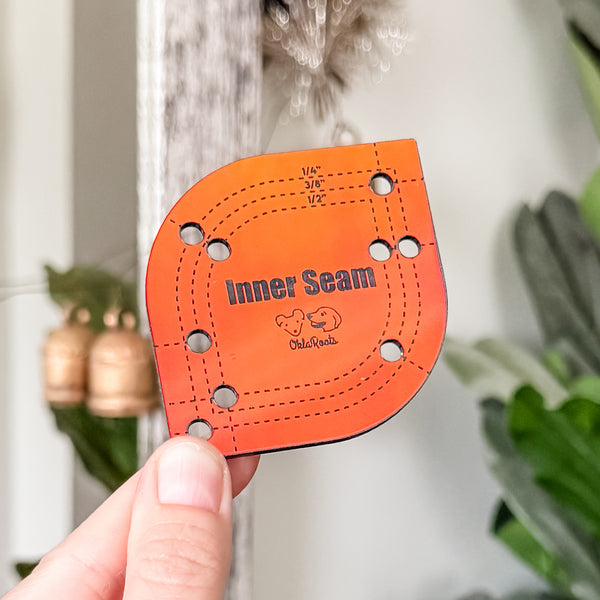 Inner Seam Tool - All In One - 1/4", 3/8", 1/2"  - Sunset SOLID (Not Transparent) -  Acrylic Template