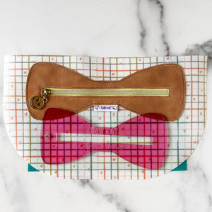 Bow Zipper Accent Template - Pink - 3 Sizes Available