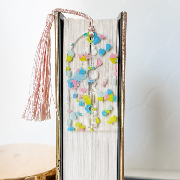 Bookish Bookmark - Pastel Bits - Tassel Color May Vary