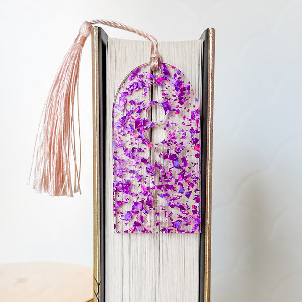 Bookish Bookmark - Purple Foil - Tassel Color May Vary
