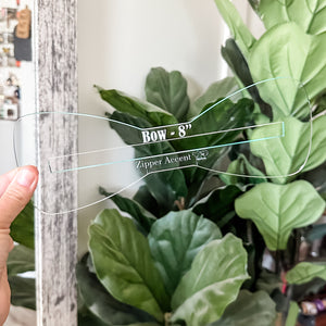 Bow Zipper Accent Template - Soda - 3 Sizes Available