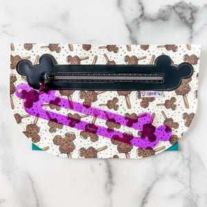 Ears Zipper Accent Template - Purple - 3 Sizes Available