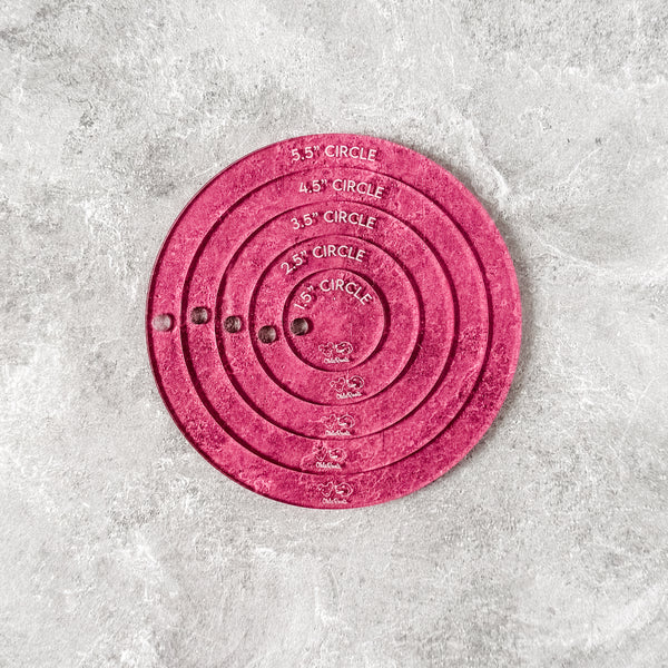 Circle HALVES - Pink -  Acrylic Template - Set of 5