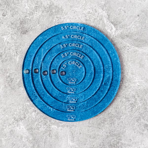 Circle HALVES - Blue -  Acrylic Template - Set of 5