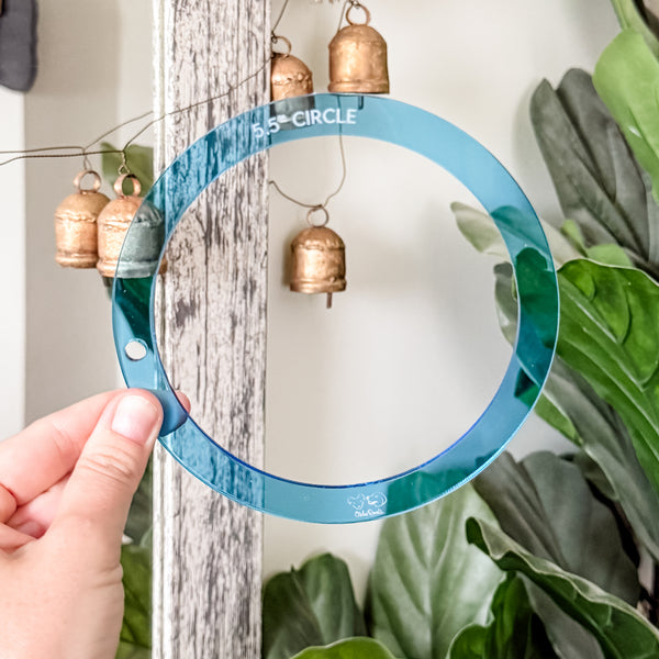 Circle HALVES - Blue -  Acrylic Template - Set of 5