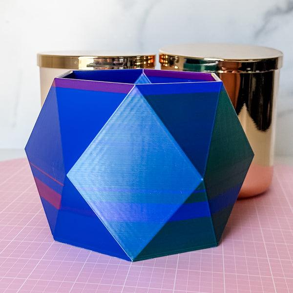 Large Jewel Craft Bowl - Purple Chrome
