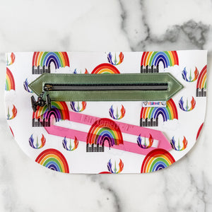 Hard Corners Zipper Accent Template - Pink - 3 Sizes Available