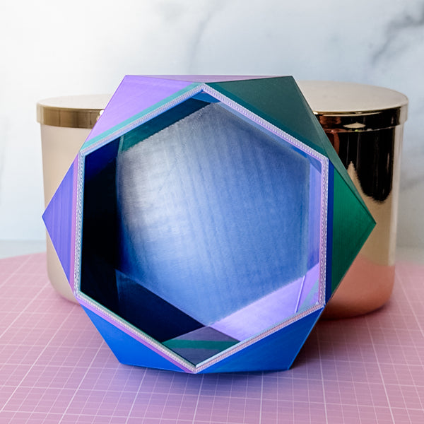 Large Jewel Craft Bowl - Purple Chrome