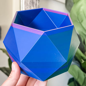 Large Jewel Craft Bowl - Purple Chrome