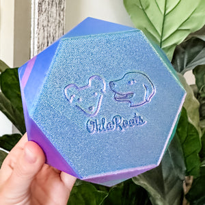 Large Jewel Craft Bowl - Purple Chrome