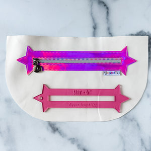 Star Zipper Accent Template - Pink - 3 Sizes Available