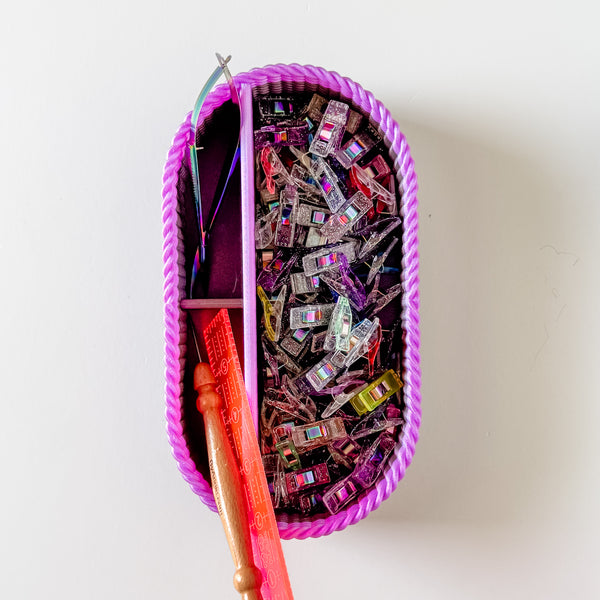 Craft Organizer - Chain - Purple Glimmer With Lilac Topper
