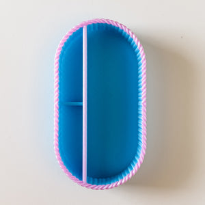 Craft Organizer - Chain - Baby Blue With Lavender Topper