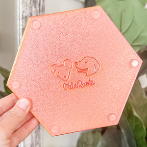 Hexagon Craft Tray - Honeycomb Base with Grips - Flame