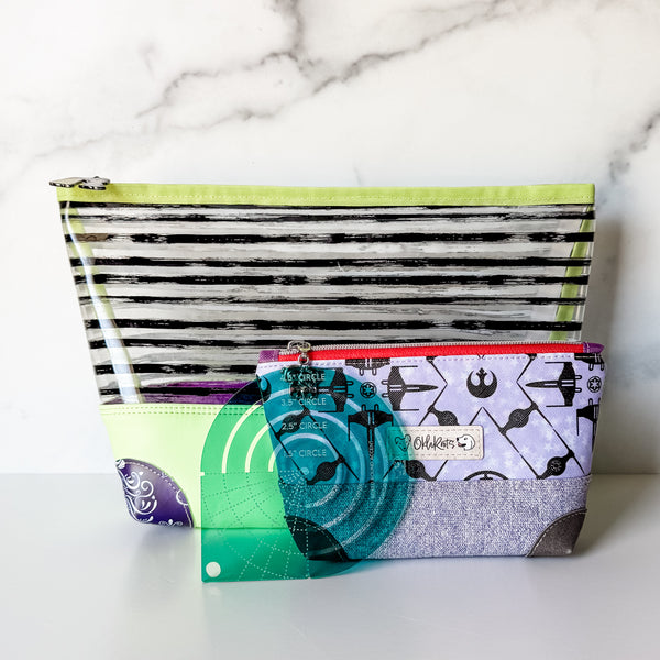 Boxed Round Accent - 1.5"/2.5"/3.5"/4.5"  - Teal -  Acrylic Template