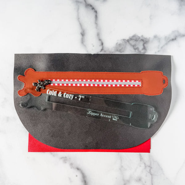 Cold & Cozy Zipper Accent Template - Soda - 3 Sizes Available