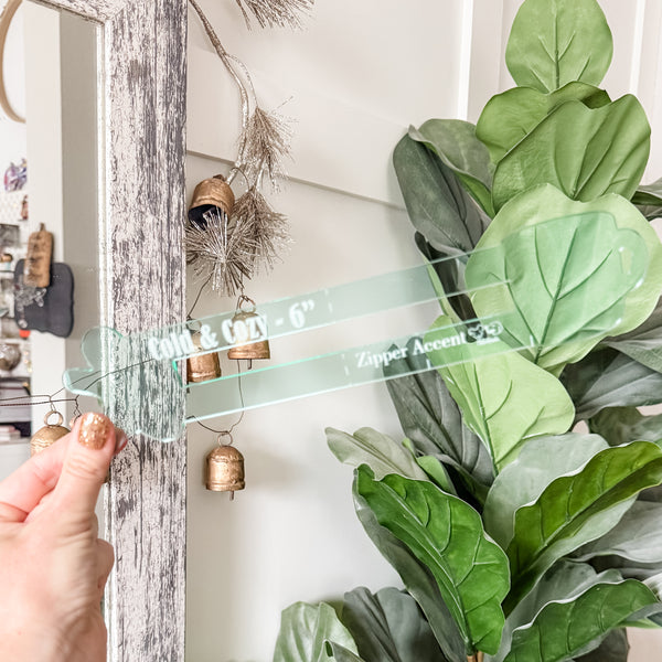 Cold & Cozy Zipper Accent Template - Light Green - 3 Sizes Available