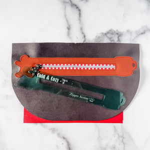Cold & Cozy Zipper Accent Template - Light Green - 3 Sizes Available